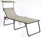 Stiliac® Sonnenliege Mykonos XXL "Taupe"